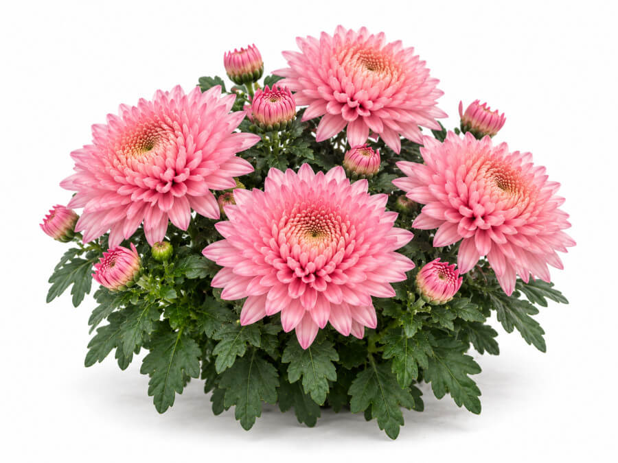 Chrysant pluis rose