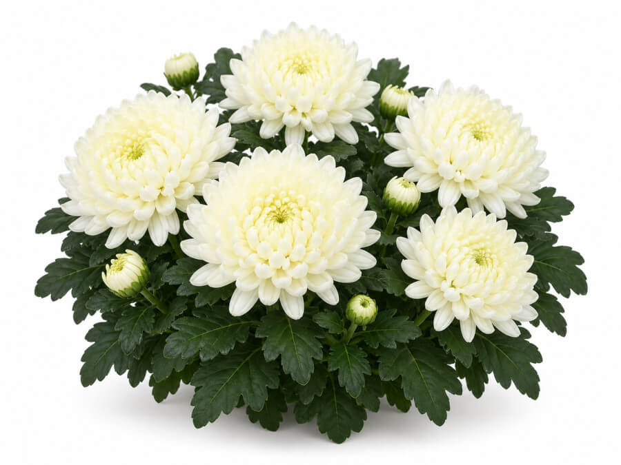 Chrysant pluis wit